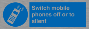 Switch mobile phones off or to silent